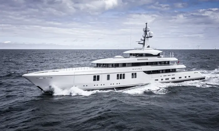 Lunasea — 73m Feadship hull 813 (launched as Hasna)