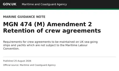 MCA MGN 474 (M) Amendment 2