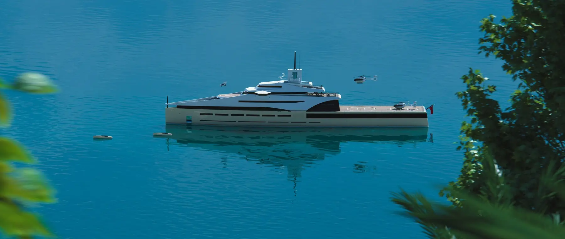 Alexander McDiarmid Details 130m GEx Four-Helicopter Concept — source image