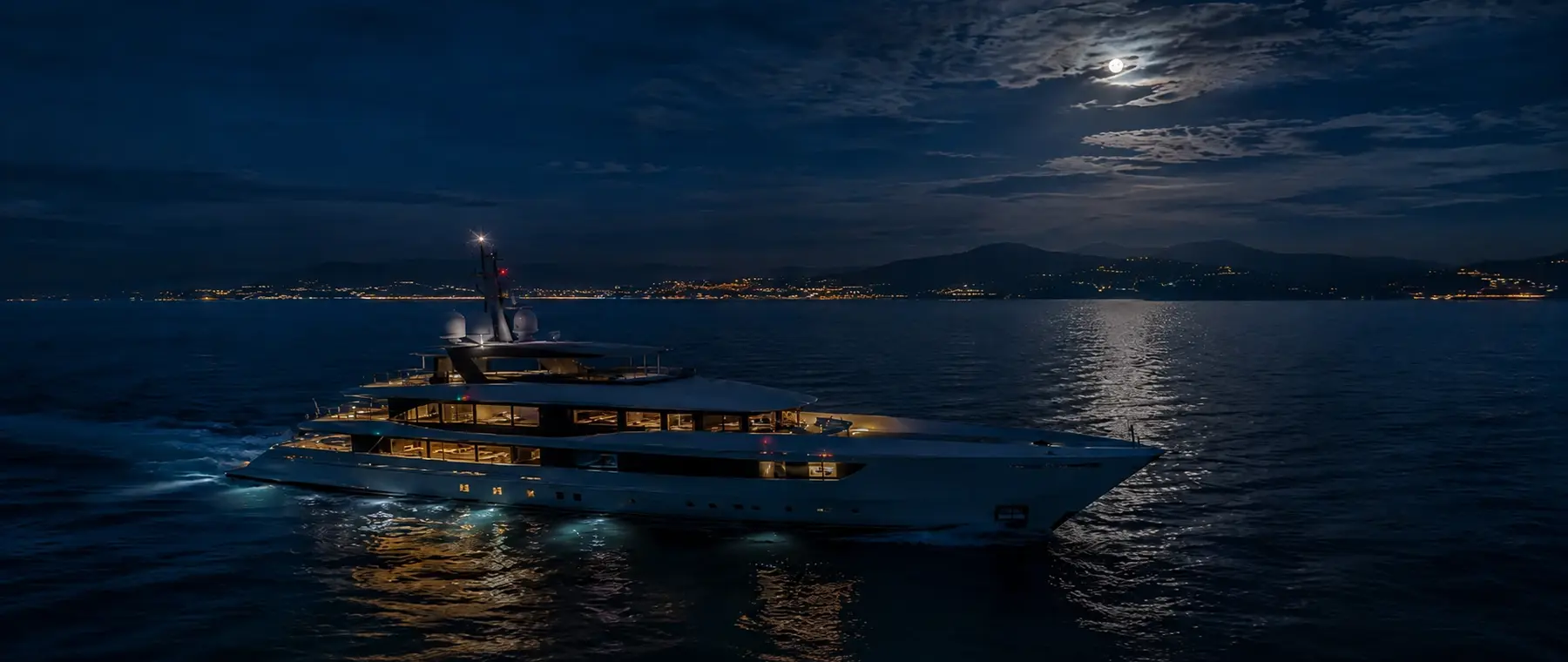 Moonlight Superyacht at Sea