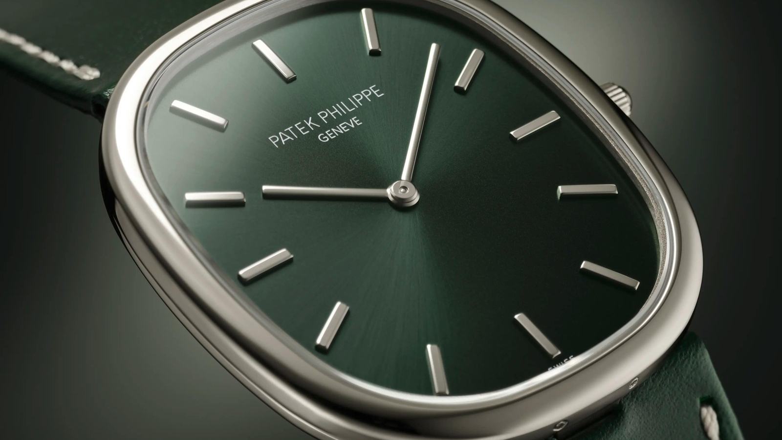 Patek Golden Ellipse 5738G-001: Olive Green, White Gold