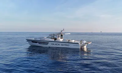 Quick Gyro installed aboard Nimbus Sport Tender 42 for Genoa 2026 sea trials