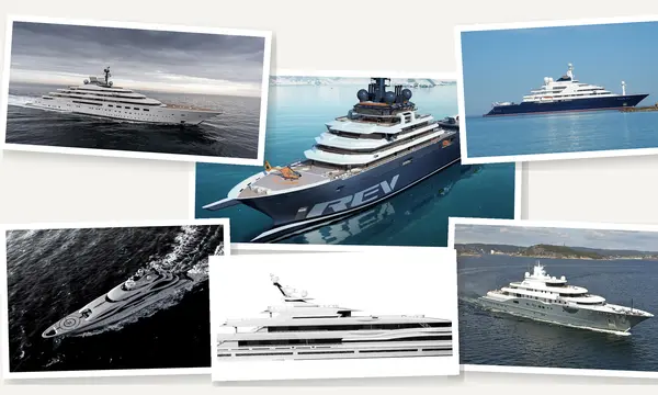 Ranking photo collage — 50 Largest Superyachts in the World