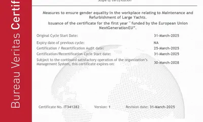 Cantiere Rossini Reports 25% Female Workforce After Audit — source image