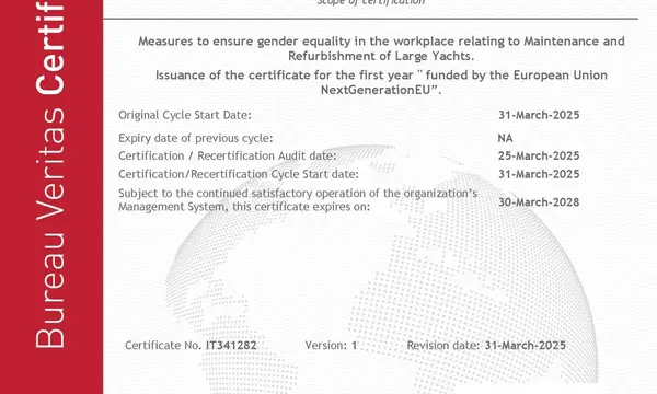 Cantiere Rossini Reports 25% Female Workforce After Audit — source image