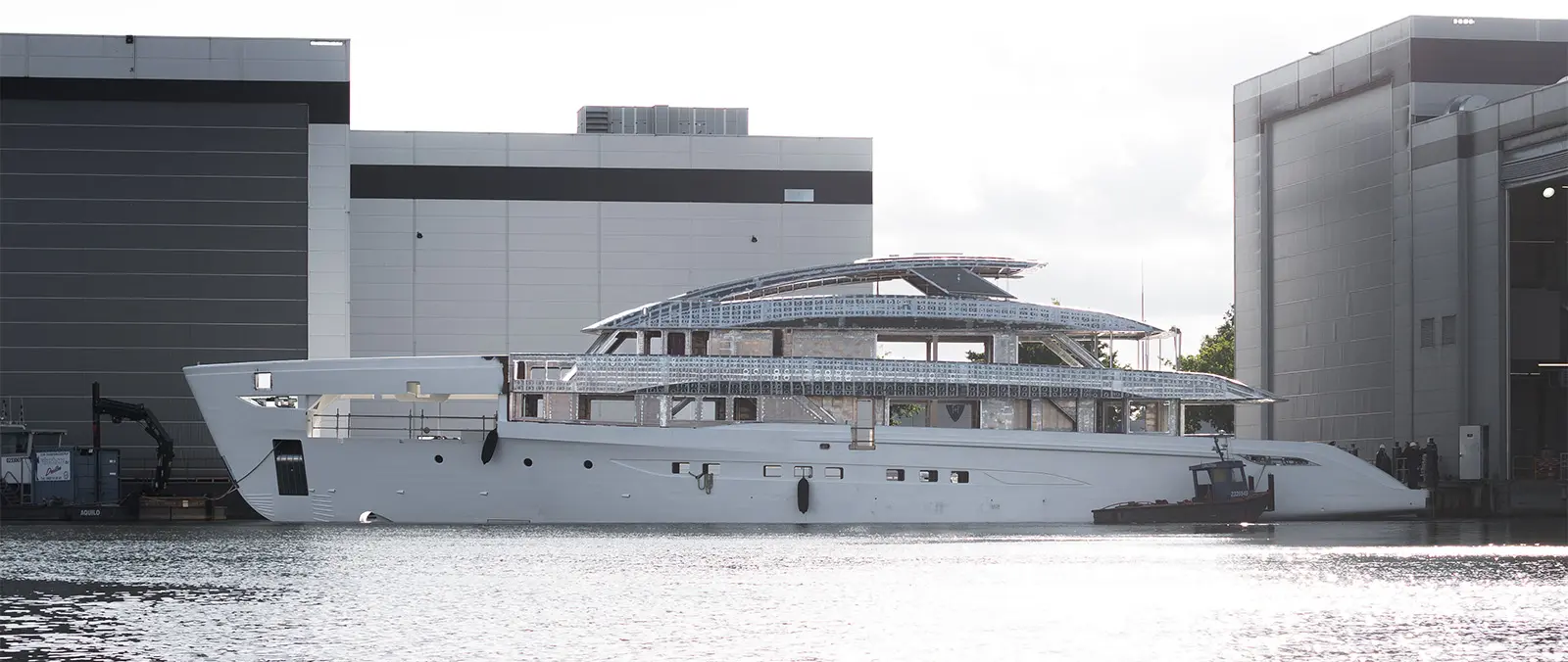 Heesen Project Grace reaches hull and superstructure milestone press image