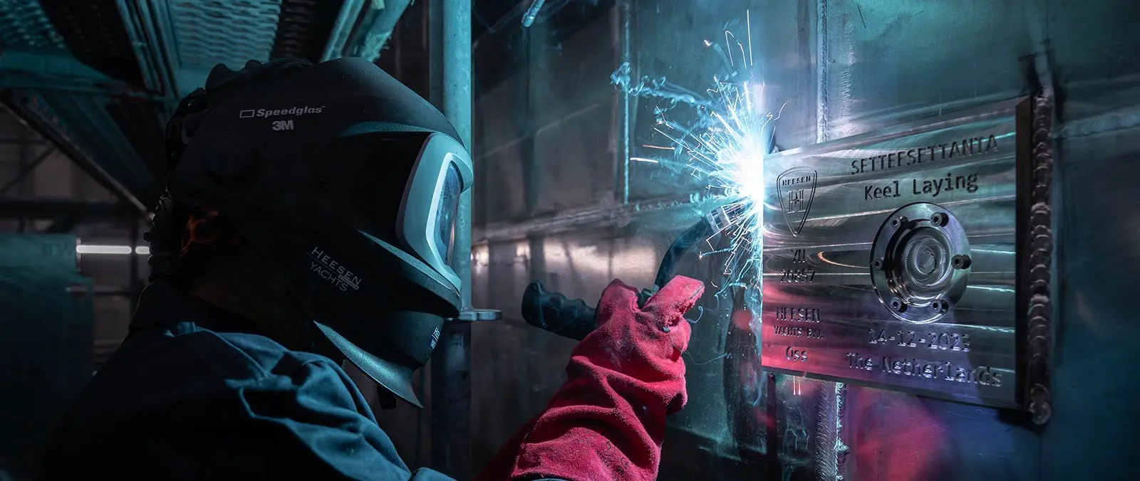 YN 20857 Project Setteesettanta construction milestone: the keel laying press image