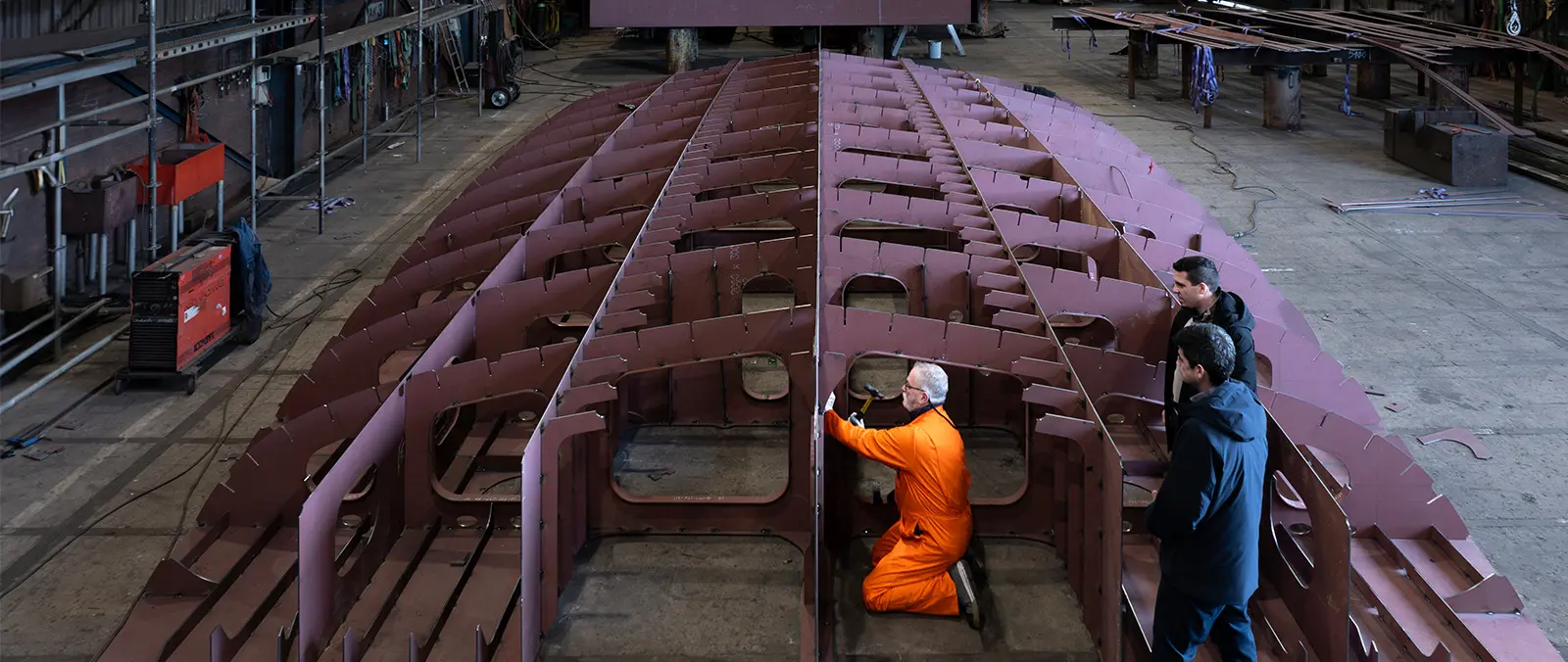 Heesen Yachts Announces Keel Laying of YN 21350, Project Grace – the first in the new 50m Steel class press image