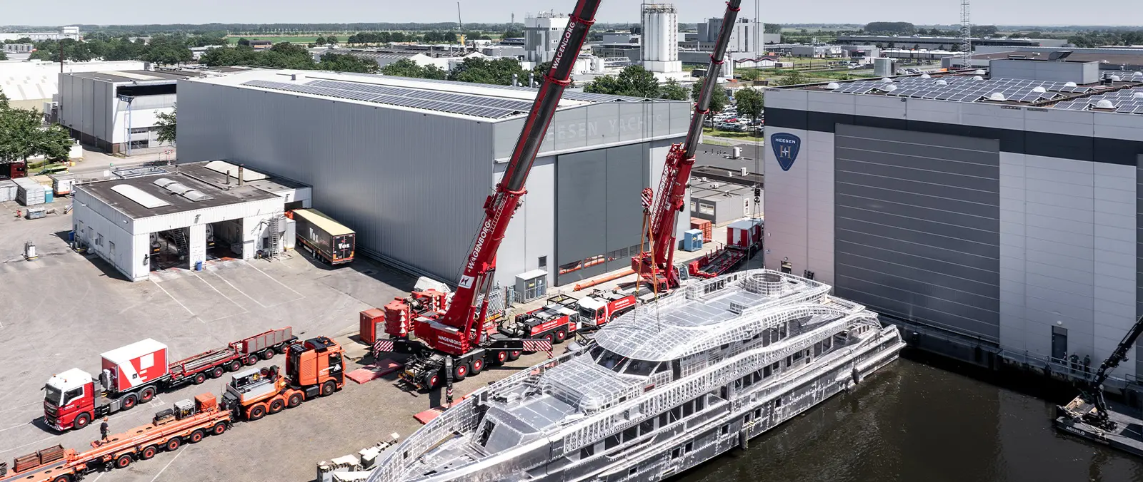 Where Wisdom Meets Waves: Heesen Announces Hull and Superstructure Joining for Project Sophia press image