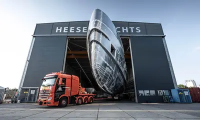 Construction update: Project Orion’s hull and superstructure are now joined together press image