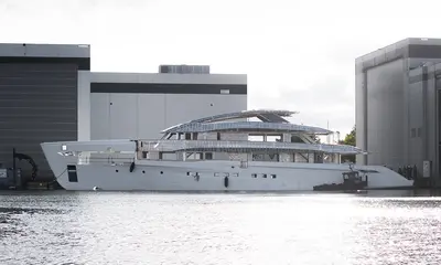 Heesen Project Grace reaches hull and superstructure milestone press image