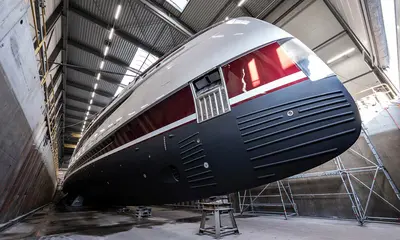YN 20067, Project Sparta – 67m full-custom motor yacht hits the water! press image