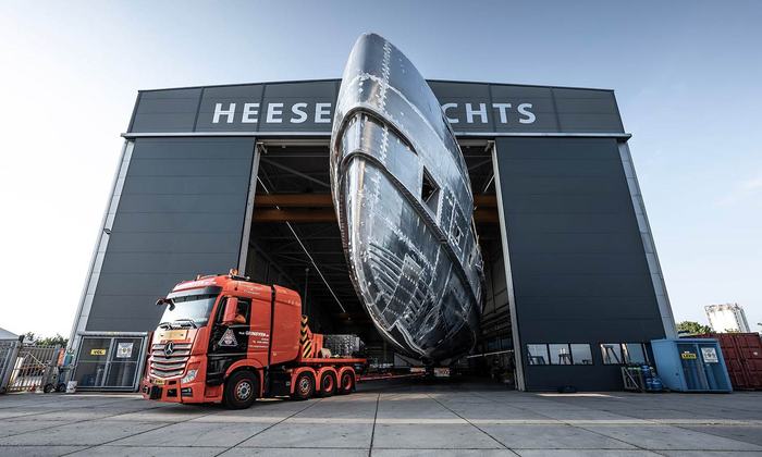 Construction update: Project Orion’s hull and superstructure are now joined together press image