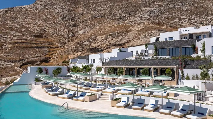 Sandblu Santorini Reopens as LXR’s First Greek Island Retreat — official source image