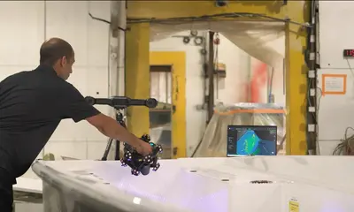 SHINING 3D Shows FreeScan Trak Nova for Yacht Surveying at IBEX — source image