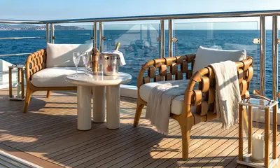 Siebensee Aera superyacht outdoor furniture at Monaco Yacht Show 2026