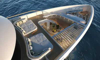 Sirena 42M Combines Fast Displacement Hull with Hull Vane Technology — source image