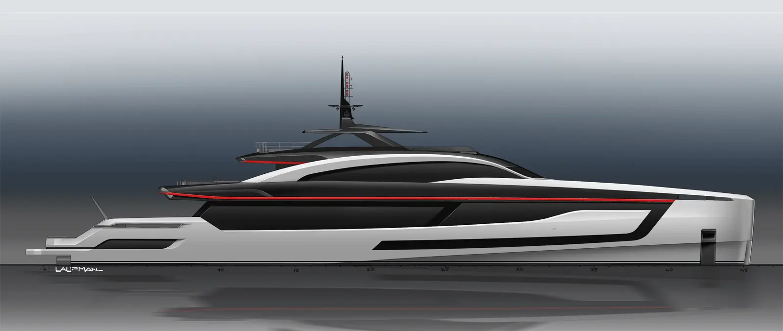 Project SkyFall, 60-metre custom superyacht sold press image
