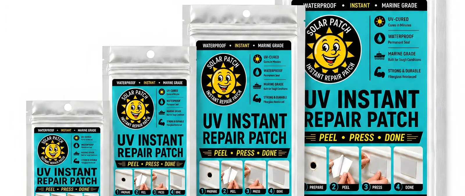 Solar Patch Promotes UV-Cured Repair Material for Yacht Service Teams — source image
