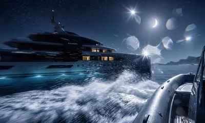 Sturge & Toth Plans 95m Galaqsea With Glass Atrium and Light Beam — source image