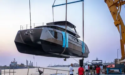 26.8m Sunreef SUE ROSSO Launches as ULTIMA 88 Power Catamaran — source image