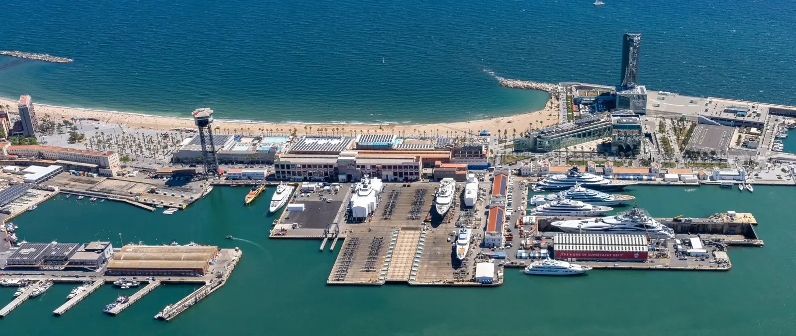 MB92 Barcelona superyacht refit yard — Source: MB92