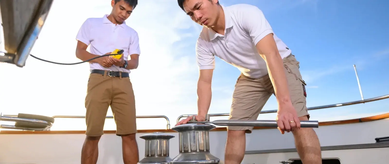 Superyacht crew at work — Source: Crew Asia