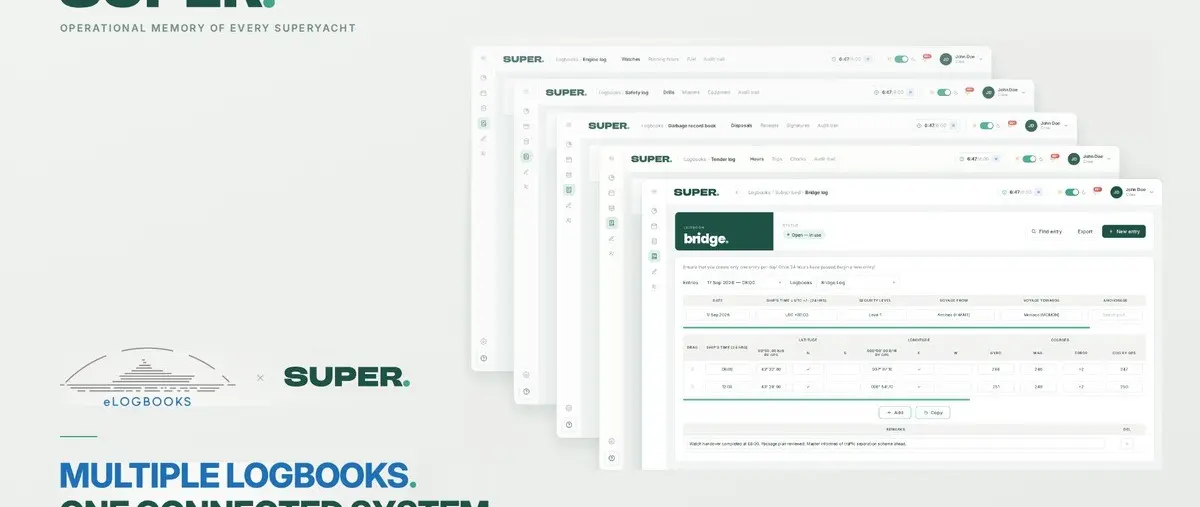 SUPER. Links Yacht eLogbooks to Workflows and Unveils Redesigned Interface — source image