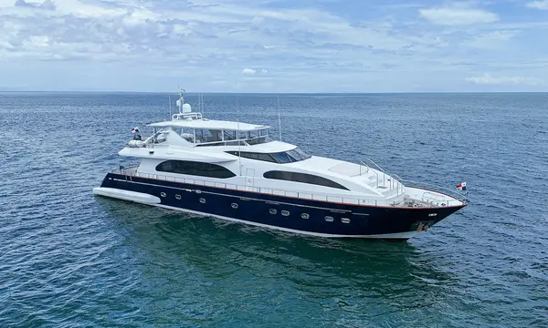 31.5m NORTHSTAR I Reduced to $2.55 Million With Panama Marina Lease — Northrop & Johnson / official NORTHSTAR I brokerage photograph