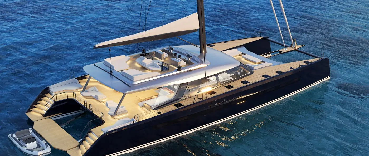 Baltic Yachts Updates 33m Baltic 107 Catamaran Ahead of Monaco — official Baltic Yachts image