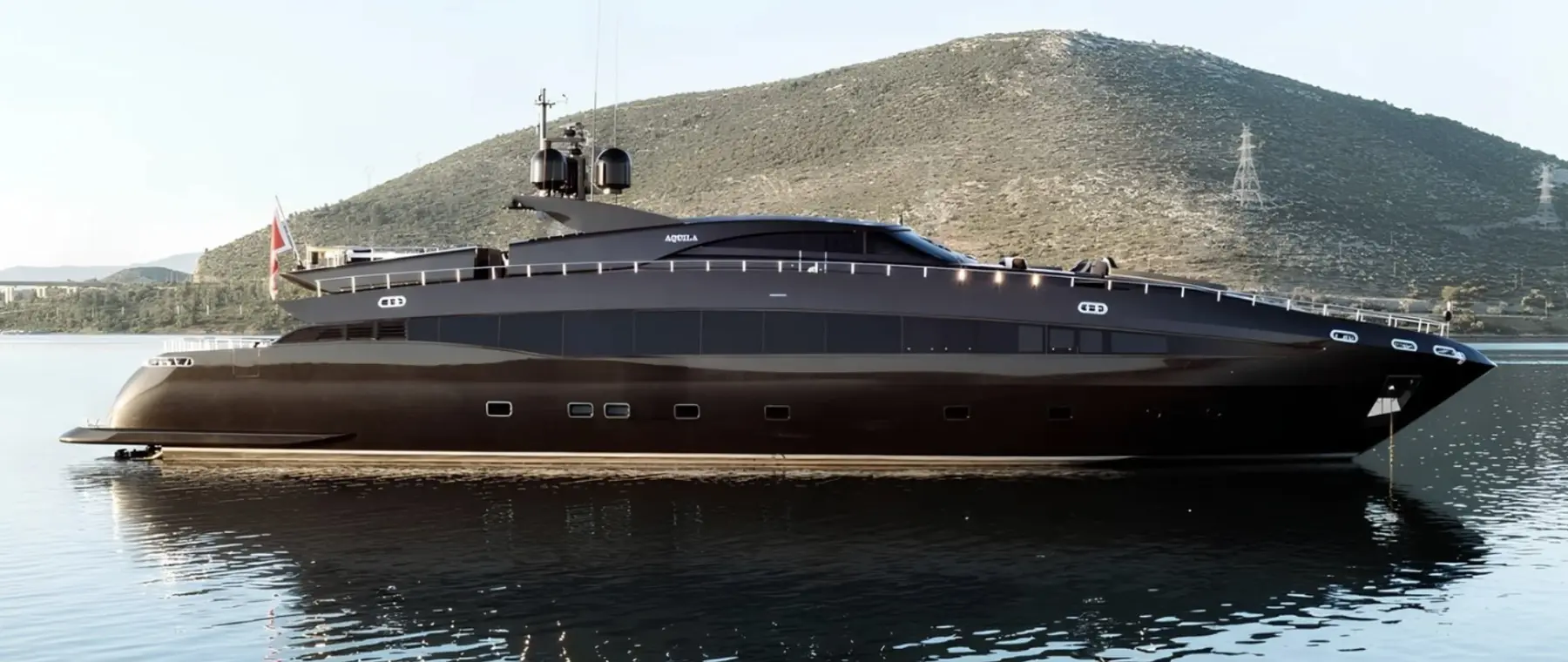 Royal Yacht International — official photograph of 41.4m Baglietto AQUILA