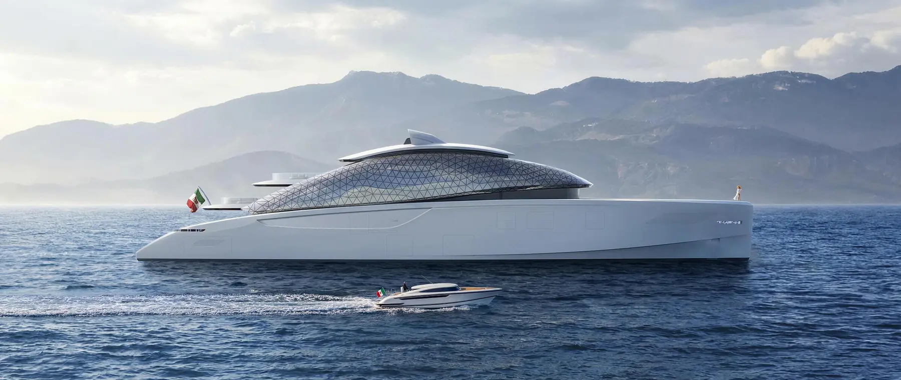 Benetti Reveals 70m Project Clear Waves With Solar Glass Dome
