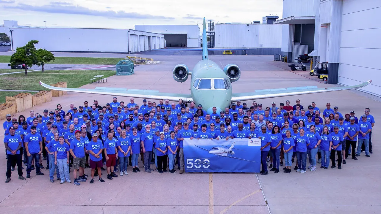 500th Cessna Citation Latitude with Textron Aviation employees