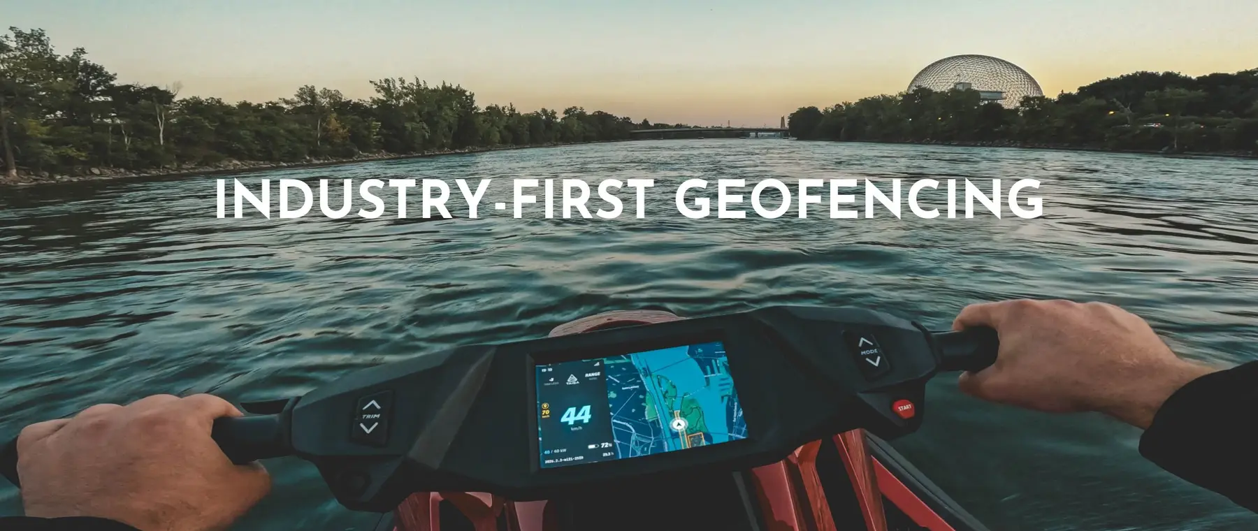 Taiga OS-5 geofencing on electric Orca watercraft - Taiga Motors