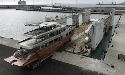 Tankoa news - Our first hull built in Civitavecchia. Firstly, our owner’s.