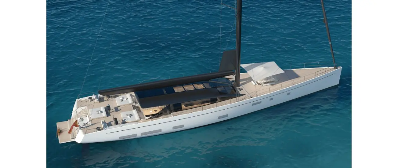 42m Turquoise Wildcat Rebuilds Perini Hull Into Performance Sloop — official source image