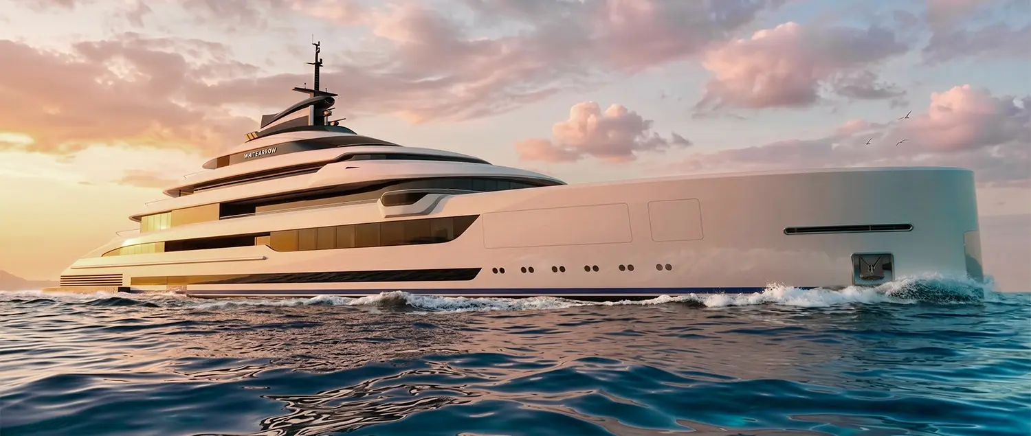 Moran and Nuvolari Lenard Unveil 116m White Arrow Design — source image