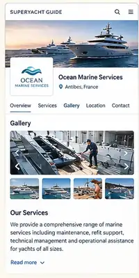 Example of a Business Essential profile with gallery and expanded content